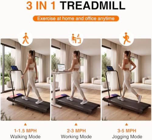 Walking with Incline Pad and Handle Bar, 2.5HP Low Noise Treadmill, 270lbs - Image 7