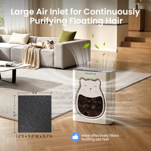 Pet Air Purifier for Home, H13 HEPA Washable Filter,Air Cleaner with APP&Air Quality Monitor for Pet Hair Dander Odor Allergies Pollutant Smoke Dust for Large Rooms 2200 Ft², Auto Mode,P365 White - Image 4