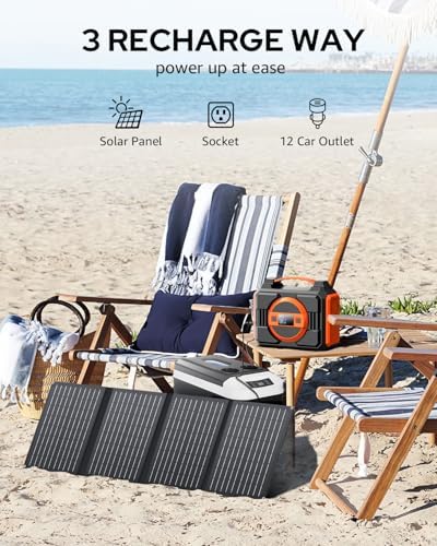 Portable Power Station 300W,220Wh Solar Generator Backup Battery Pack Bank - Image 3