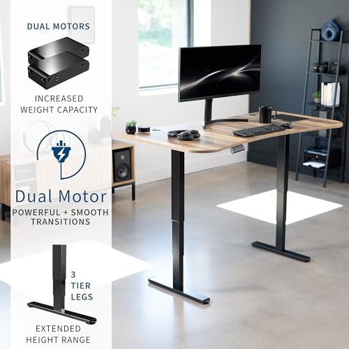 VIVO Reclaimed Wood 63 x 32 in Standing Desk, DESK-KIT-2B1P - Image 4