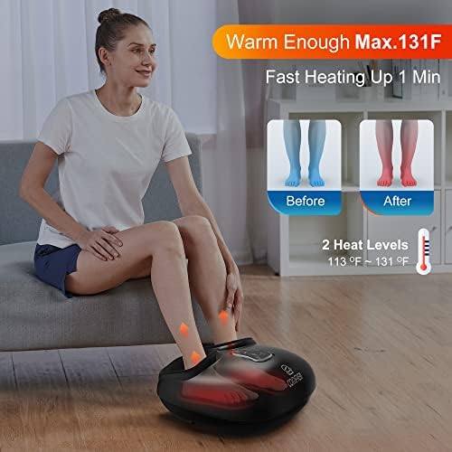 COMFIER Shiatsu Foot Massager with Heat,Vibration,Rolling Compression,Feet Massager for Plantar Fasciitis,Neuropathy Pain,Home Office Use,Fits Size up to 13IN,for Dad,Mom - Image 5