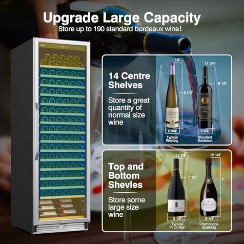 24 Inch Upgraded190 Bottles Wine Cooler Refrigerator - Image 4