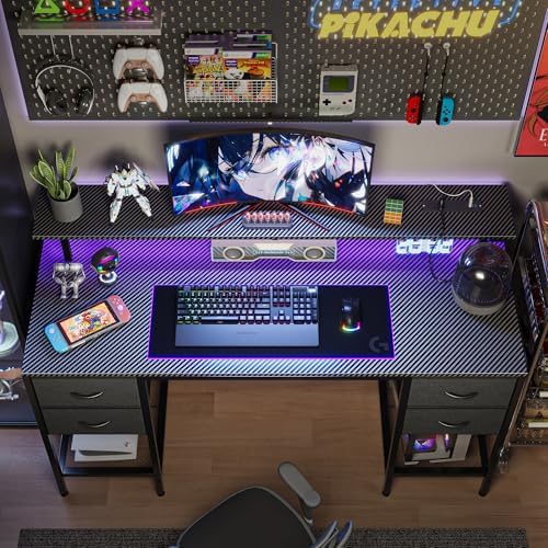 Huuger 47 inch Computer Desk with Power Outlets & 4 Drawers - Image 4