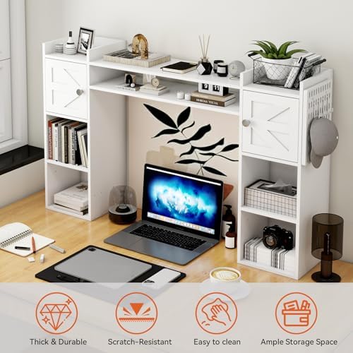 ELECWISH Desktop Bookshelf, Desk Shelf for Computer Desk, 45", 8 Tier - Image 6