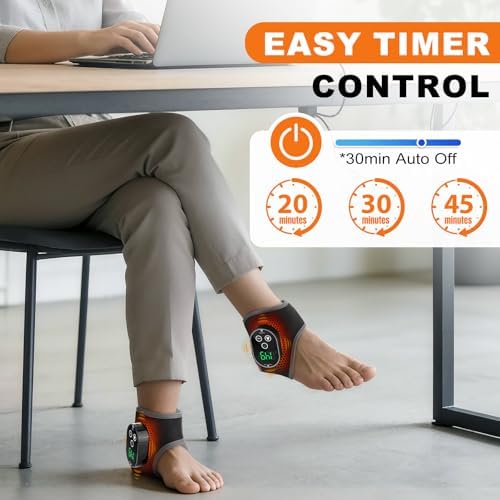 2PCS Cordless Foot and Ankle Massager with Heat, Ankle Heating Pads - Image 5
