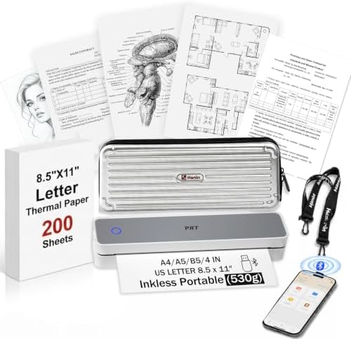 PRT MT610 Inkless Portable Printer Wireless Thermal Printer, Case 200 Sheet by PRT
