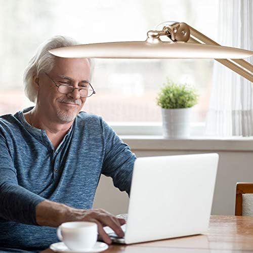 20-Inch LED Desk Lamp with Clamp, 24W 2200LM, Gold - Image 6