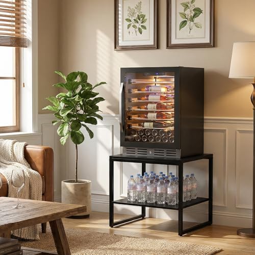 Homieasy End Table, 20 Inch Square Side Table, Mini Fridge Stand, Black - Image 4