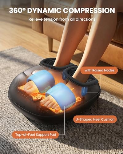 CILI 2026 Upgraded 4-in-1 Heated Foot Massager with Shiatsu, Compression & Vibration, Gifts for Women Men,Feet Massager Machine with Remote Control, Deep Kneading, Fits Big Feet 14 Men - Image 5