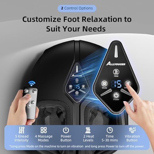Foot Massager with Heat,Deep Shiatsu for Plantar Fasciitis（Black） - Image 2