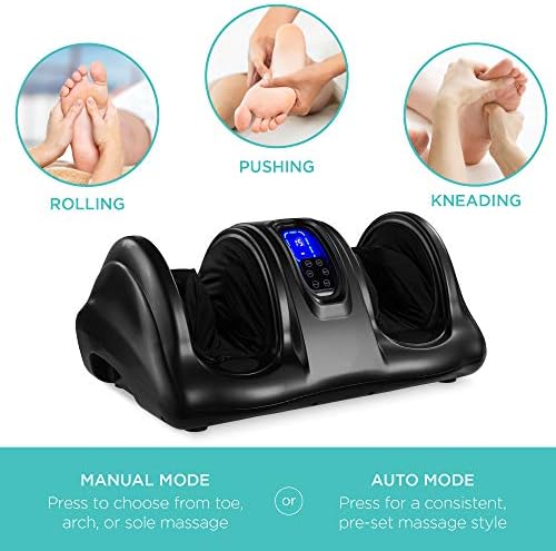 Best Choice Products Shiatsu Foot Massager for Pain Relief, Plantar Fasciitis, Neuropathy, Blood Circulation, Remote Control w/Compact Design - Black - Image 4