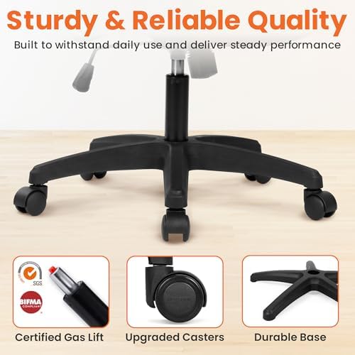 NEO CHAIR Office Desk Chair High Back Mesh Chair Adjustable Lumbar, Black - Image 5