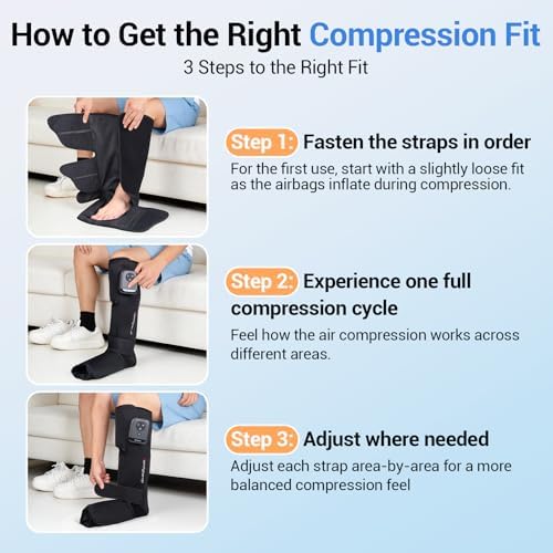 Comfytemp Cordless Air Compression Leg Massager for Circulation, 1 Pack - Image 6