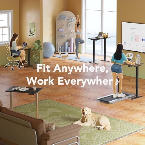 HUANUO 55x28 Inch Electric Standing Desk, Height Adjustable, White - Image 6