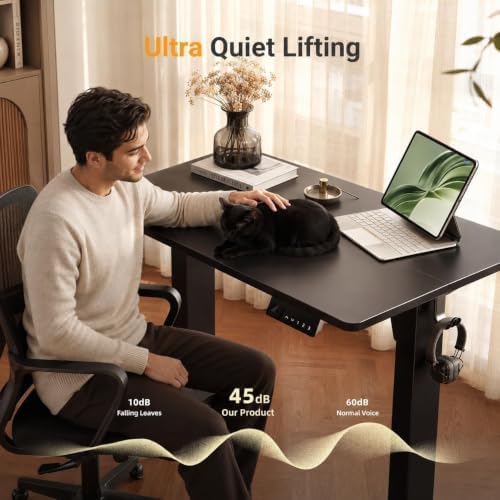Claiks 32 x 19 Inch Black Electric Standing Desk - Image 6