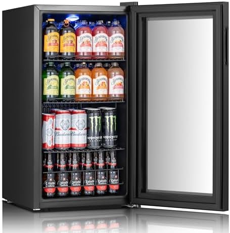 Yeego Beverage Refrigerator Drink Cooler, 105 Cans Mini Fridge - Image 2