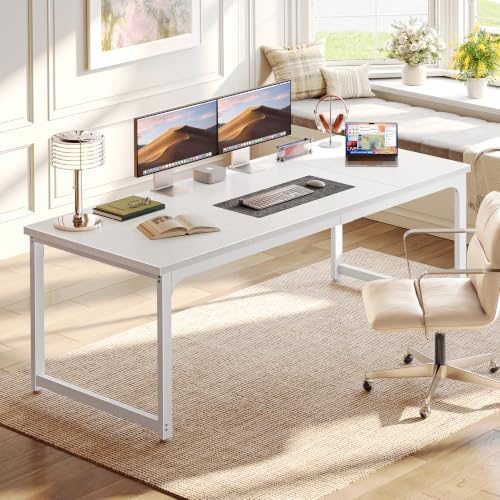 PRAISUN 63 x 24 Inch Computer Desk, 0.95'' Thicker, Heavy Duty, White - Image 2