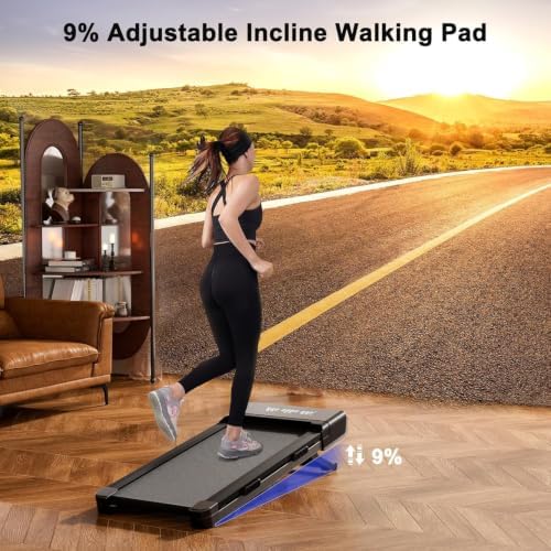 MJWW Walking Pad, Auto Incline, 3.0HP, 300lb, Under-Desk, Remote LED - Image 2