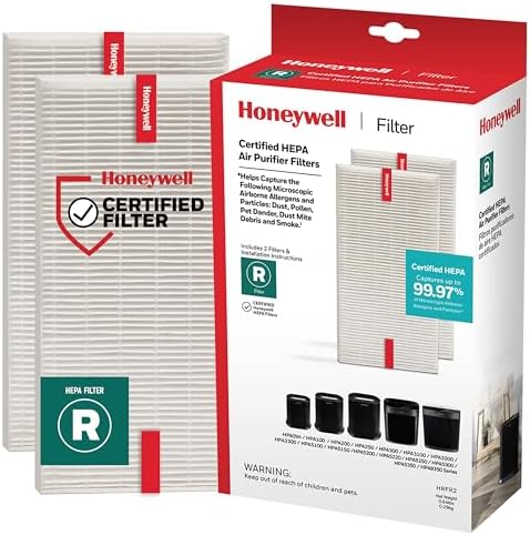 Honeywell HEPA Air Purifier Filter R, 2-Pk for HPA 100/200/300 5000 Series by HoneywellPluggedIn