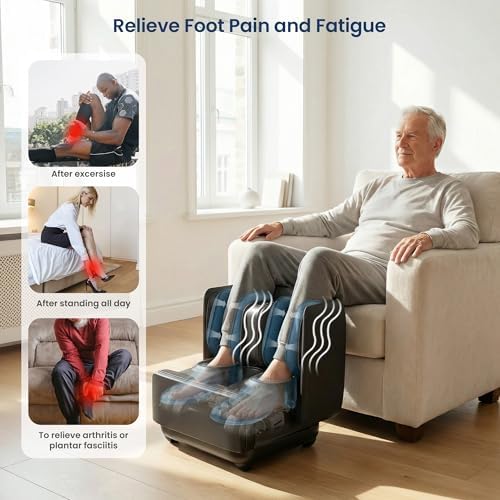 COMFIER Shiatsu Foot & Calf Massager with Heat,2 in 1 Ottoman,FSA Eligible - Image 5