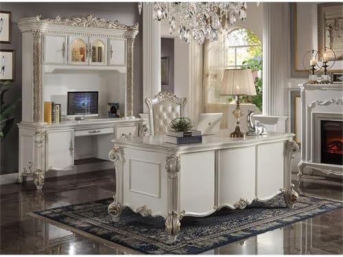 Acme Vendome Executive Writing Desk in Antique Pearl - Image 2