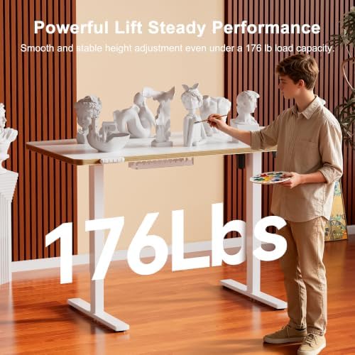 48 Inch Standing Desk with Wheels, USB-C Port, Cable Management - Image 6