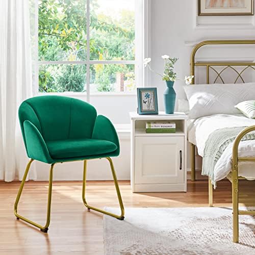 Yaheetech Flower Shape Vanity Chair with Petal Armrests, Green - Image 4