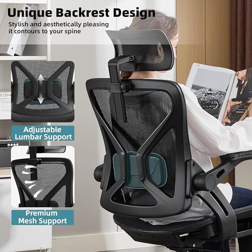 Executive Office Chairs Gaming Chairs with Headrest Lumbar,Black - Image 4