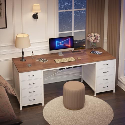 60 Inch Computer Desk with 8 Drawers for Home Office, Bedroom, Living Room - Image 3