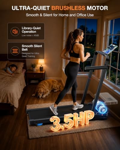 WELLFIT Auto Incline Walking Pad with Handle Bar, Under Desk Treadmill - Image 5