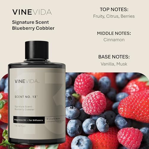 VINEVIDA [16 Fl Oz] Blueberry Cobbler Fragrance Oil for Cold Air Diffusers, Essential Oils for Diffuser Oil Refill & Air Freshener Room Spray - Image 2