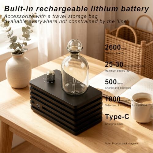 Waterless Essential Oil Aroma Diffuser Home Scent Decor Black - Image 3