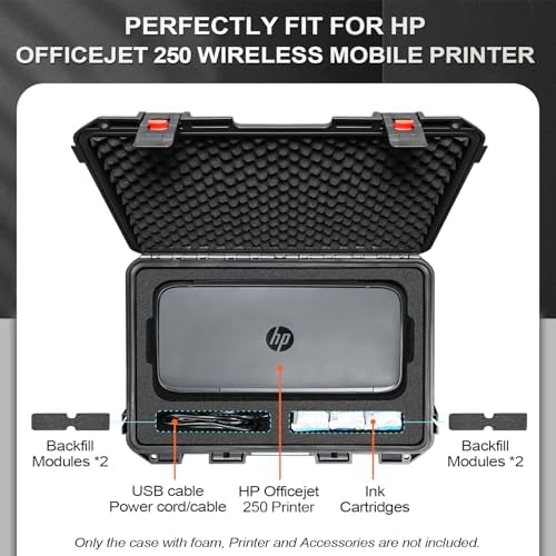 Case for Hp Printer 250 Officejet - All-in-One Portable with Custom Foam - Image 2