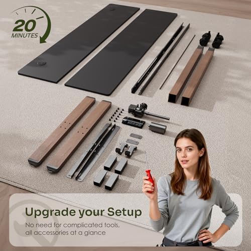 Monomi Electric Standing Desk 55”x24”, Height Adjustable Desk with Wheels - Image 7