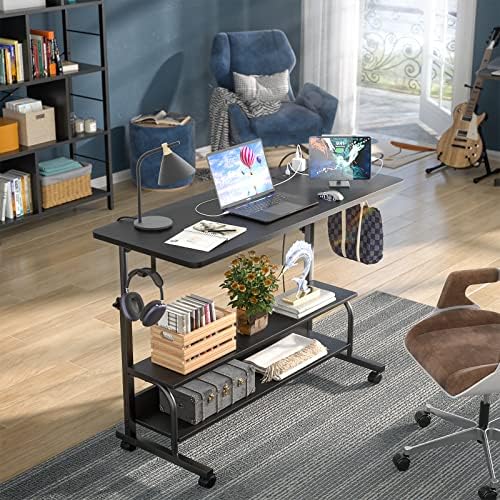 Armocity 39" Rolling Standing Desk with Charging Station for Couch Bed - Image 2