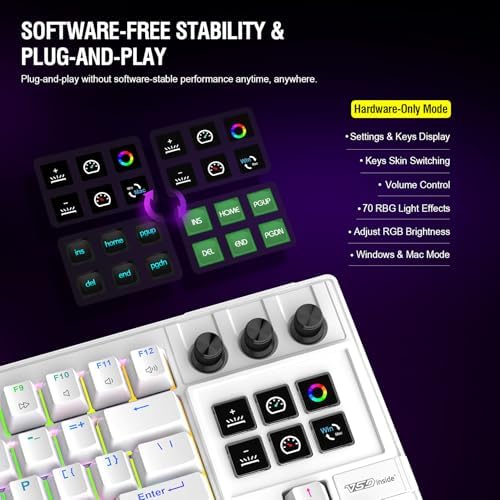 VSD K1 Pro 87‑Key Macro Mechanical Keyboard with Integrated Streaming Deck - Image 6