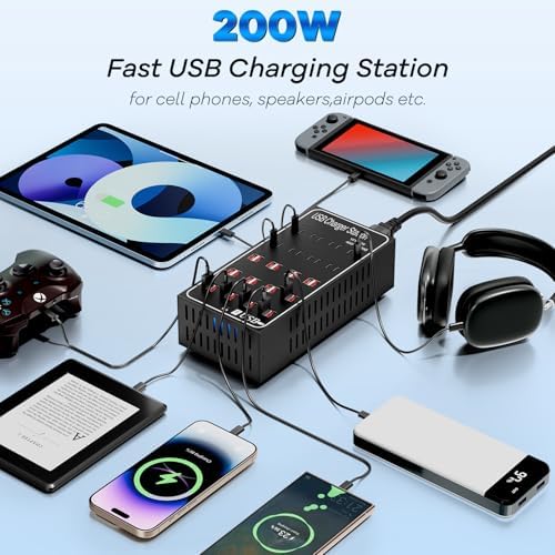 Charging Station for Multiple Devices, Vantacent89 Multiple Charger Station with Multiple Fast Charging 40 Ports - Image 2