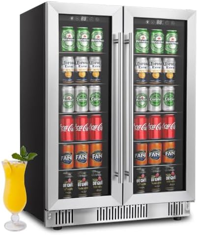 Erivess 24" Large Fridge, 5.4 Cu Ft/176 Cans Wine and Beverage Refrigerator by Erivess
