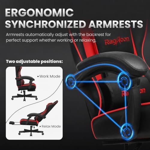 Gaming Chair for Adults Gamer Game Ergonomic PC Chair, 7-Point Support - Image 7