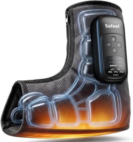 4-in-1 Air Compression Foot Massager with Heat (Fit Size 5-12), Single by Unknown