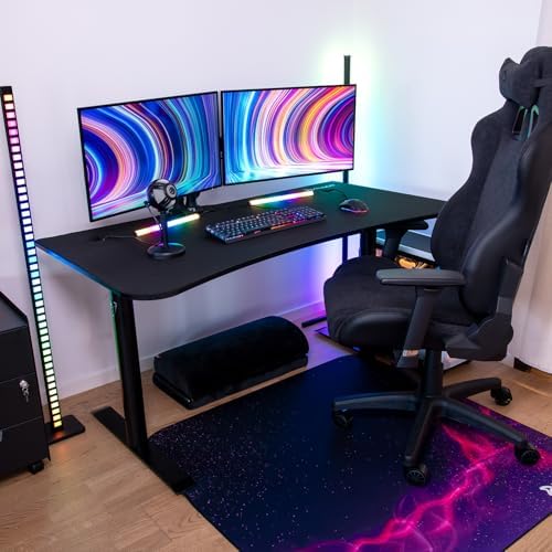 Arozzi Arena Medium Gaming Desk Pure Black - Image 2
