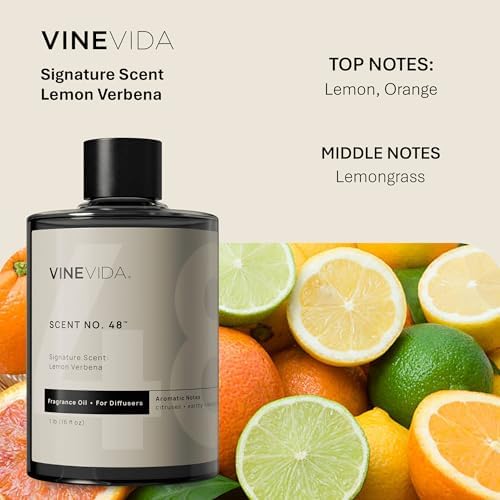 VINEVIDA [16 Fl Oz] Lemon Verbena Fragrance Oil for Cold Air Diffusers, Essential Oils for Diffuser Oil Refill & Air Freshener Room Spray - Image 2