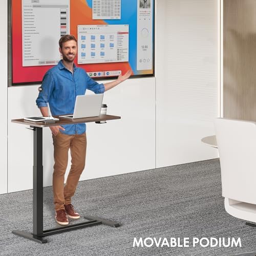 FLEXISPOT H7 32" Pneumatic Height-Adjustable Overbed Table with Wheels - Image 2