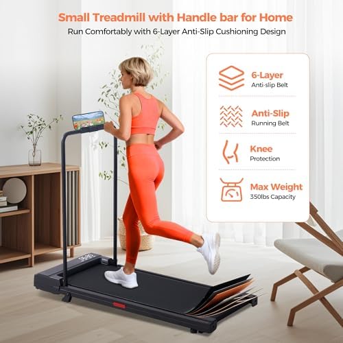 Walking Pad Treadmills with Handle Bar, Portable Small Treadmills for Home - Image 6