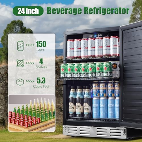Kalamera Beverage Refrigerator, 24 inch Under Counter Beverage Cooler - Image 2