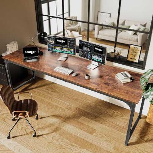Huuger Computer Desk, 86.6 Inch Home Office Desk - Image 4