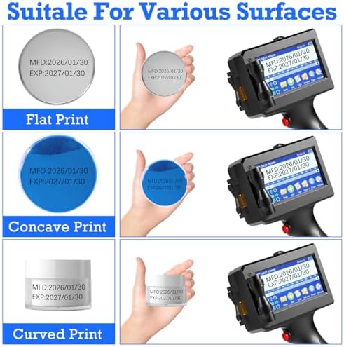Handheld Inkjet Printer & Coding Machine, WUOYJET TIJ770 Portable Inkjet Printer Gun with 42ml Quick-Dry Ink Date/Batch/QR Code/Barcode/Image Printing - Image 4
