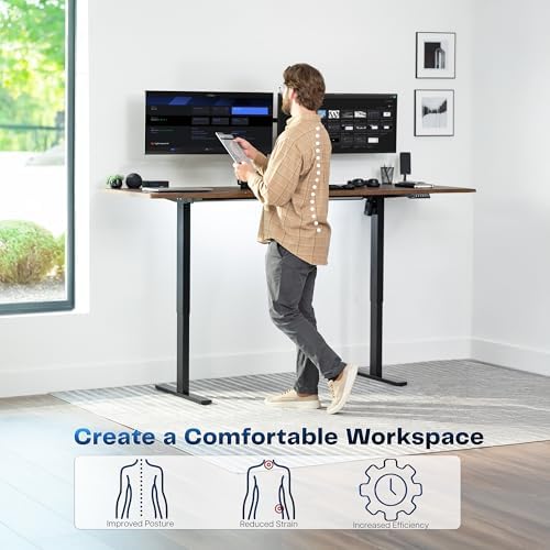 VIVO Rustic Vintage Brown 83 x 30 in Standing Desk, DESK-KIT-1B8N - Image 4