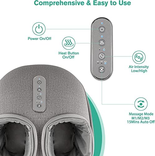Medcursor Foot Massager with Heat Shiatsu Deep Kneading, Gray, Up to US 13" - Image 2