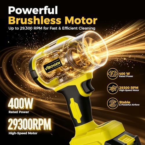 Turbo-Powered Jet Blower Small Leaf Vacuum Cordless with Battery & Charger - Image 2
